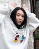 Mickey Mouse and Minnie Mouse Heart Fleece Hoodie