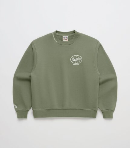 Madhappy Olive Dodgers Oval Fleece Crewneck