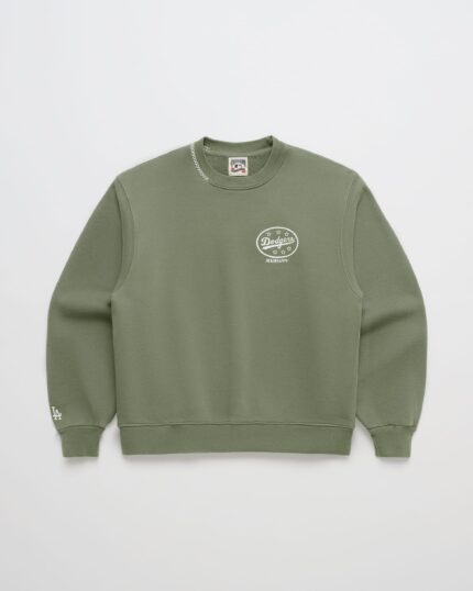 Madhappy Olive Dodgers Oval Fleece Crewneck