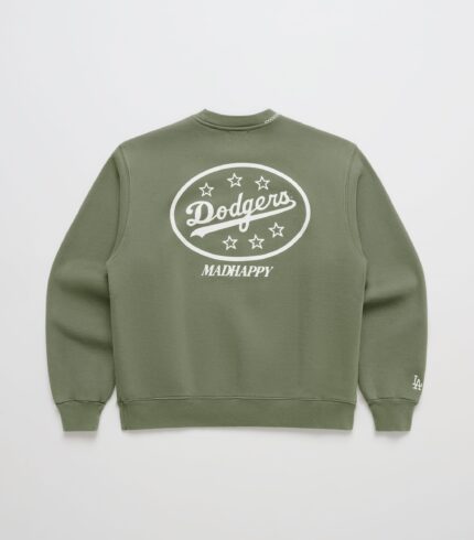 Madhappy Olive Dodgers Oval Fleece Crewneck