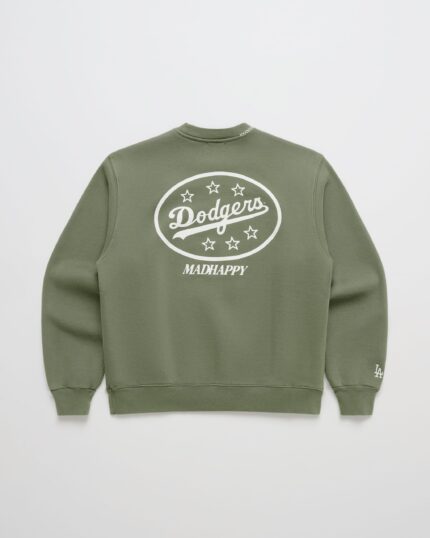Madhappy Olive Dodgers Oval Fleece Crewneck