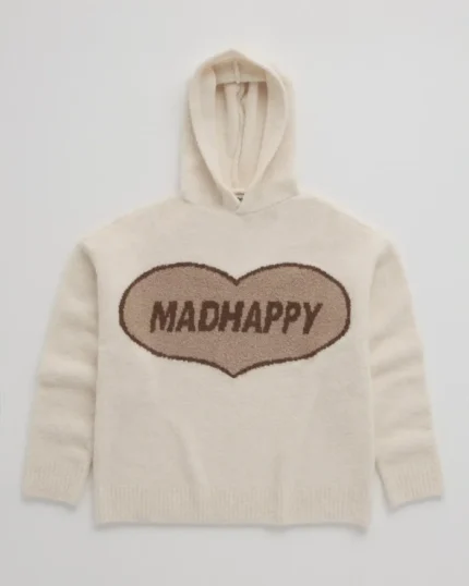 Madhappy Heart Boucle Hoodie Turtledove