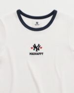 Yankees Heart Shrunken Ringer Tee