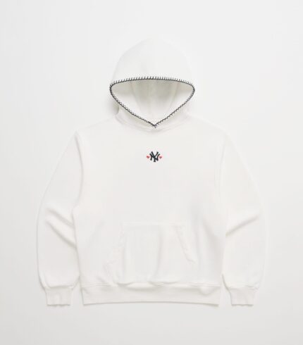 Madhappy White Yankees Heart Fleece Hoodie