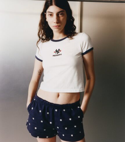 Yankees Heart Shrunken Ringer Tee